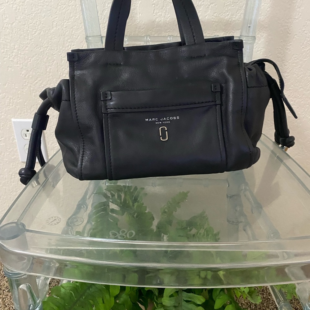 Marc Jacobs Kiko MIDI Black Leather Satchel Bag